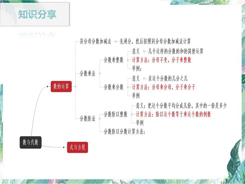 北师大五年级下册总复习—数与代数 分数部分 优质复习课课件02