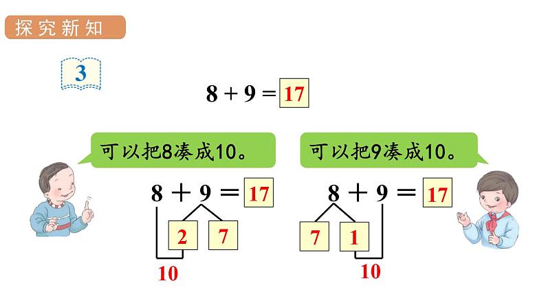 人教版一年级数学上册 第8单元 第3课时 8、7、6加几（2）课件第5页