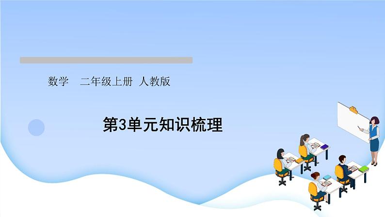 人教版二年级数学上册第3单元知识梳理作业课件第1页