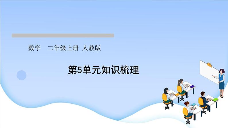 人教版二年级数学上册第5单元知识梳理作业课件第1页