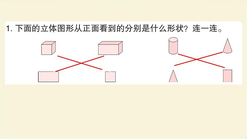 人教版二年级数学上册第2课时观察物体（2）作业课件第3页