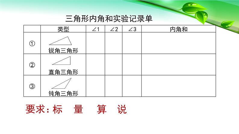 青岛版四下数学  4.3三角形的内角和 课件04