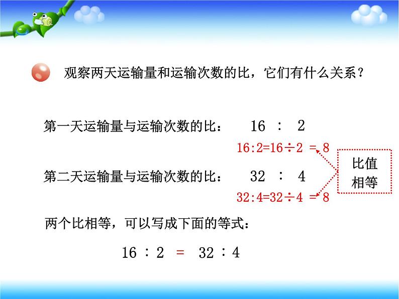 青岛版六下数学 3.1.1比例的意义 课件06