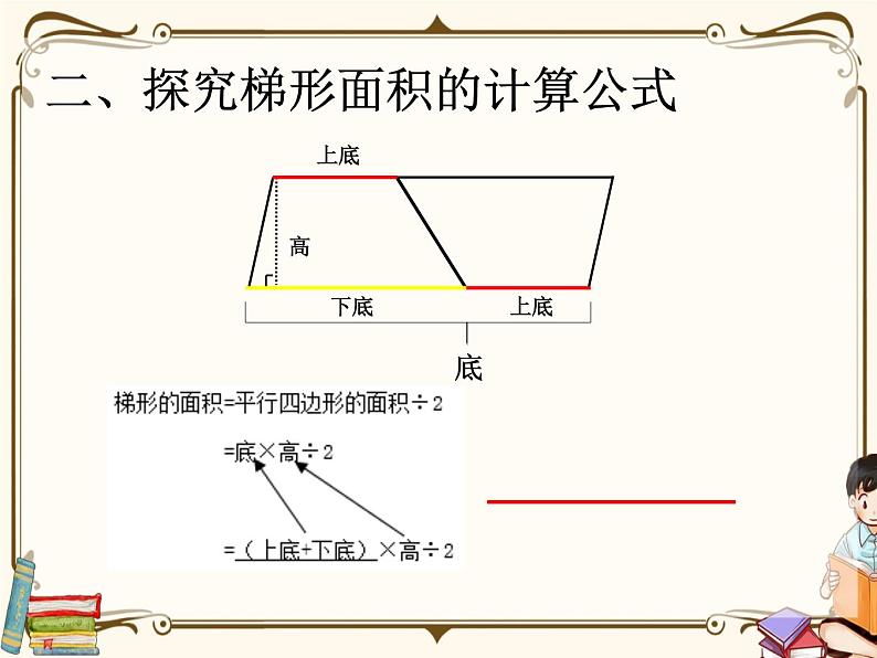 人教版五年级上册第六单元—— 6 多边形的面积 第3课时     梯形面积课件PPT04