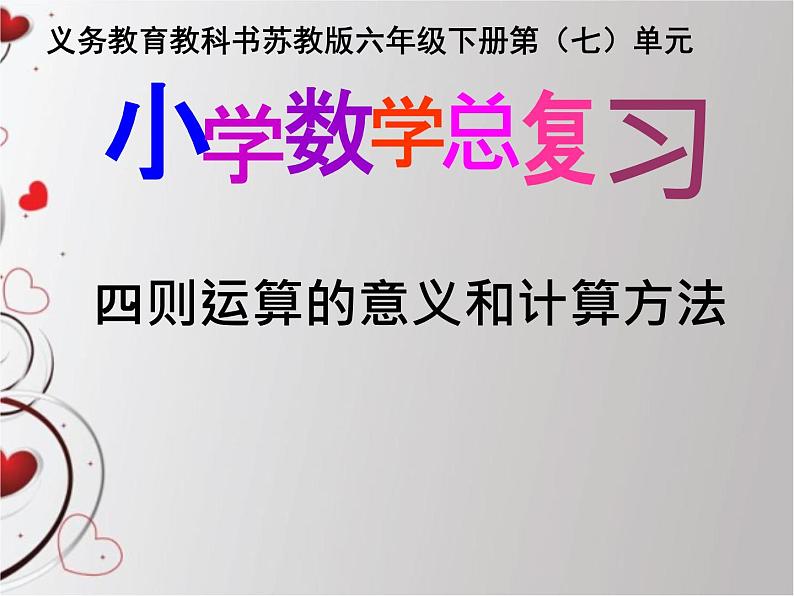 六年级下册数学课件－7.1.5 四则运算 ｜苏教版第1页