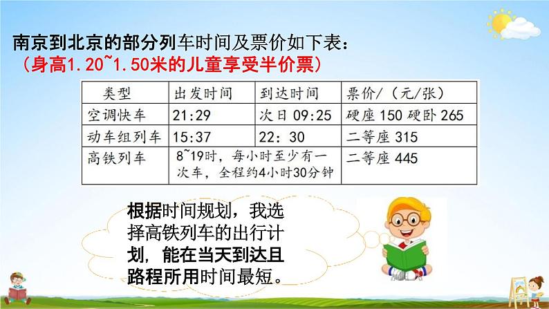 苏教版六年级数学下册《总复习4-1 制定旅行计划》课堂教学课件第5页