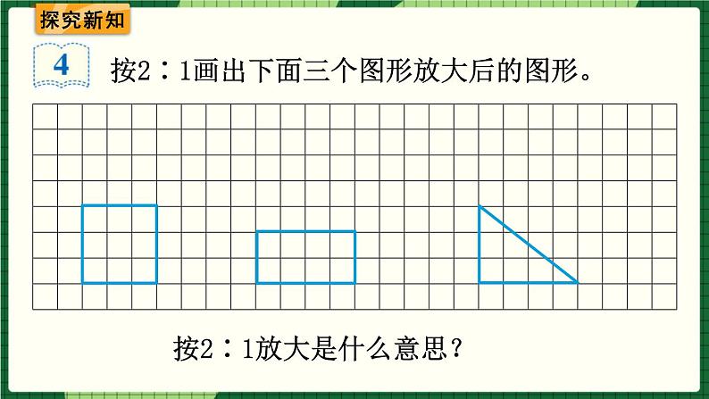 六年级下册数学课件   4.3.5 图形的放大与缩小  人教版第3页