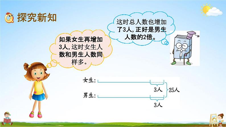 北京课改版四年级数学下册《8-2 和差问题》课堂教学课件PPT03