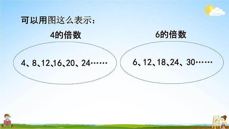 北京课改版五年级数学下册《3-9 公倍数及最小公倍数》课堂教学课件PPT第7页