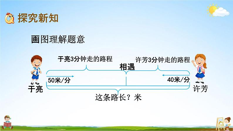 北京课改版四年级数学下册《5-1 路程问题（1）》课堂教学课件PPT第3页