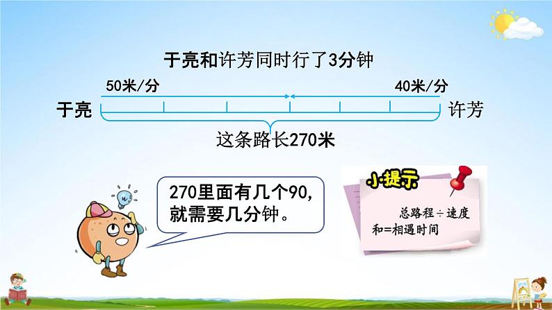 北京课改版四年级数学下册《5-2 路程问题（2）》课堂教学课件PPT第4页