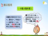 北京课改版三年级数学下册《11-4 分数小数的初步认识》课堂教学课件PPT
