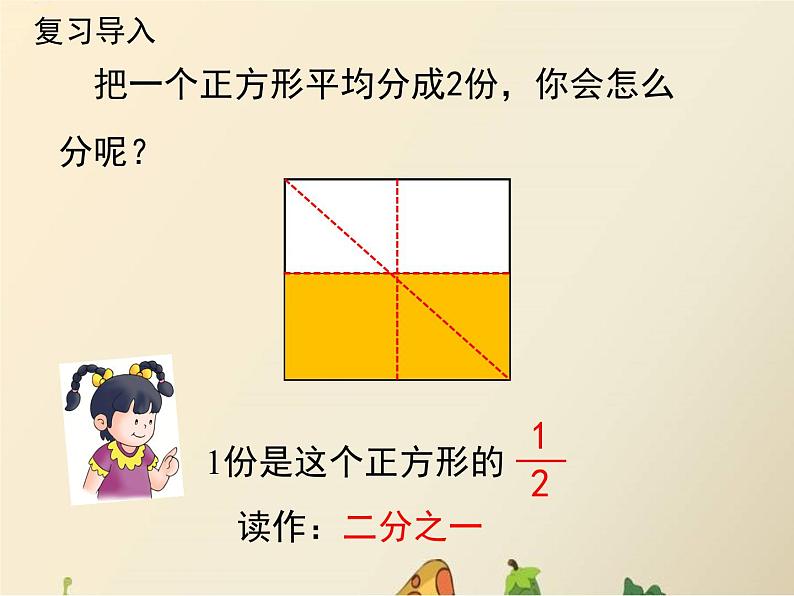 冀教版小学数学三下 8.1.2认识几分之几 课件第3页