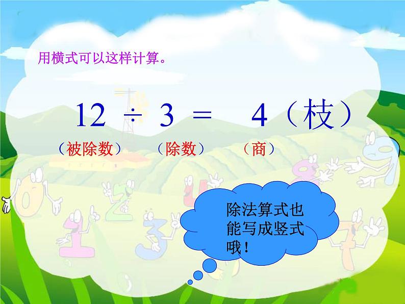 西师大版小学数学二下 5.1除法的竖式写法 课件04