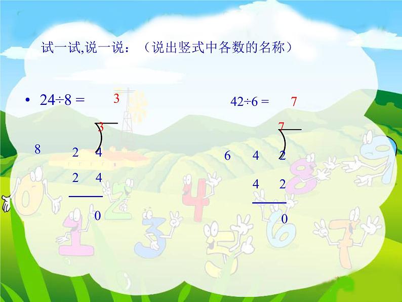 西师大版小学数学二下 5.1除法的竖式写法 课件06