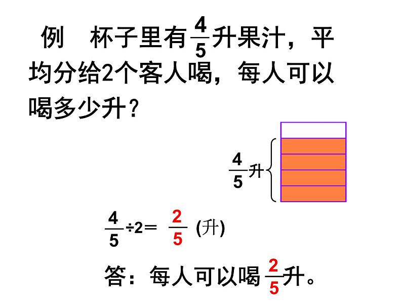 冀教版小学数学五下 6.1.1分数除以整数 课件第2页