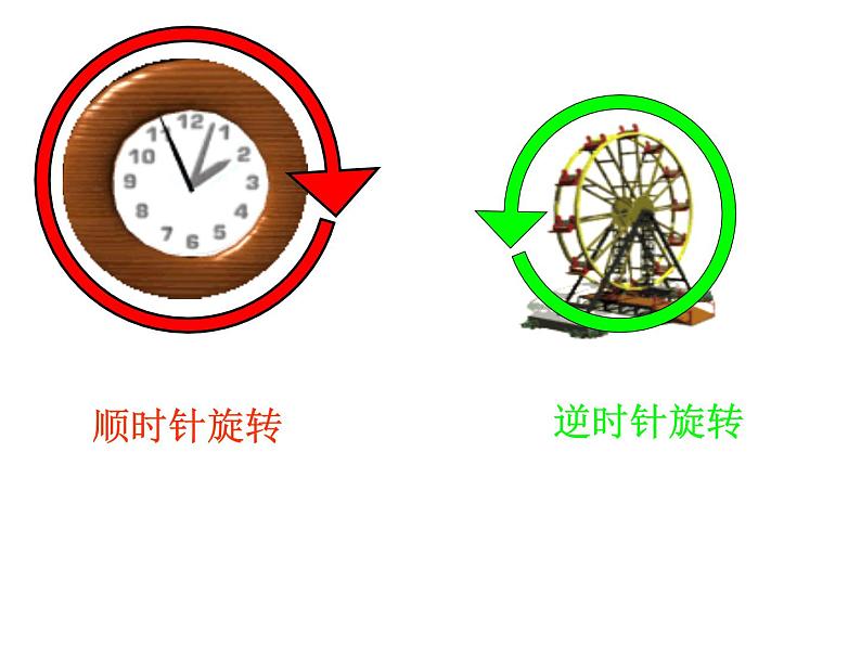 冀教版小学数学五下 1.4认识图形的旋转方向 课件第7页