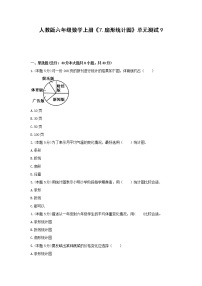 小学数学人教版六年级上册7 扇形统计图单元测试练习