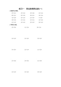 小学数学二 两位数乘两位数练习