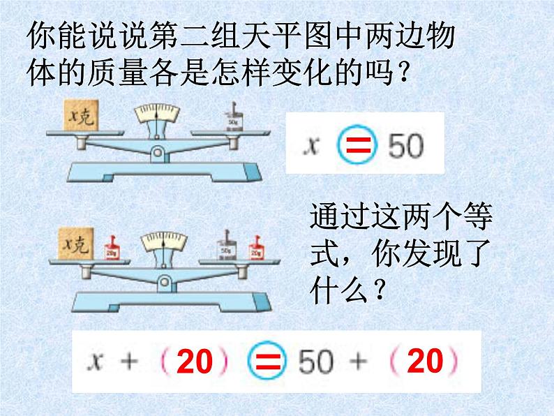 苏教版五下数学 1.2用等式性质（1）解方程 课件第4页