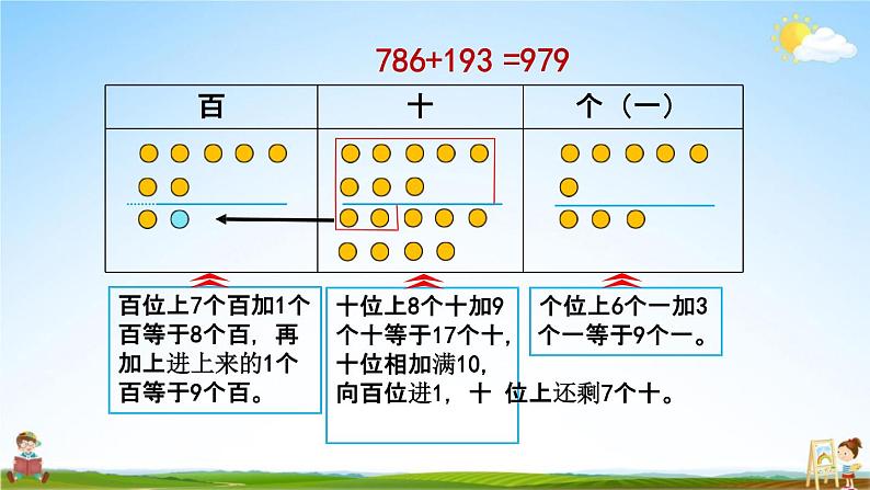 北京课改版二年级数学下册《5-8 三位数加三位数（进位）笔算》课堂教学课件PPT第6页