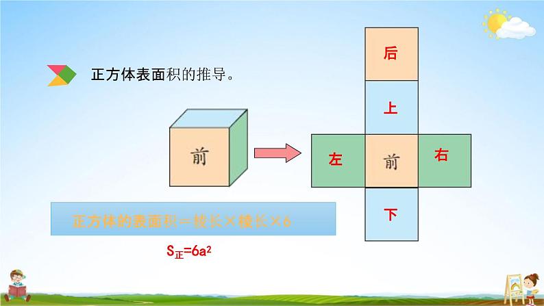 北京课改版六年级数学下册《总复习2-9 立体图形的表面积和体积》课堂教学课件PPT第5页