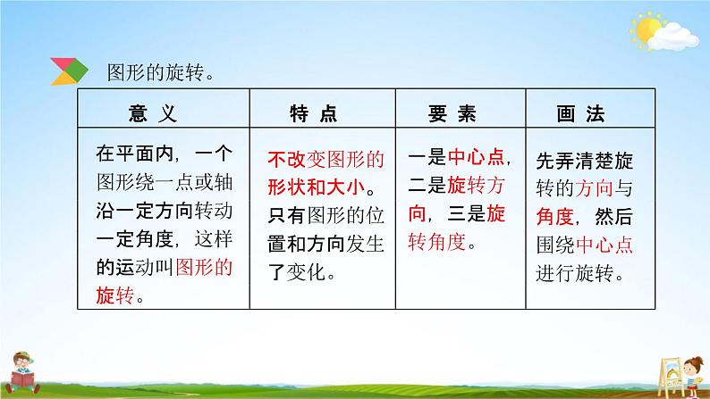 北京课改版六年级数学下册《总复习2-11 图形的运动》课堂教学课件PPT第7页