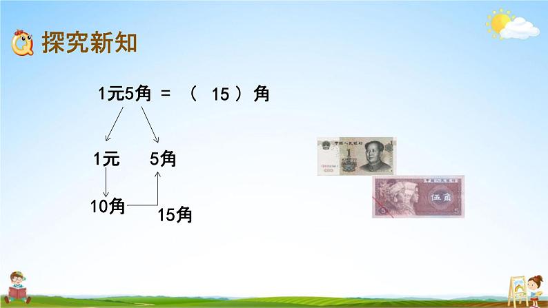 北京课改版一年级数学下册《3-2 人民币单位间稍复杂的换算》课堂教学课件PPT第3页