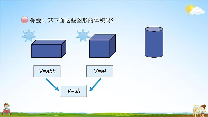 北京课改版六年级数学下册《1-5 圆柱的体积（1）》课堂教学课件PPT第3页