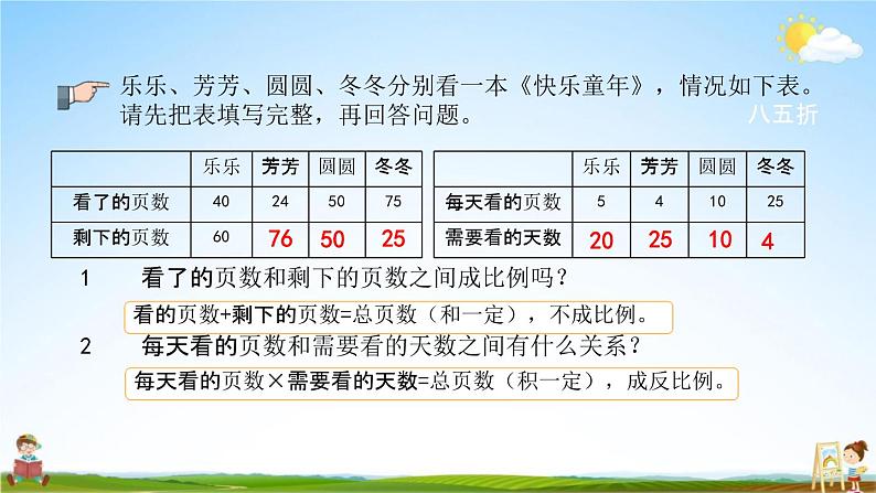 北京课改版六年级数学下册《总复习1-12 练习十六》课堂教学课件PPT第5页