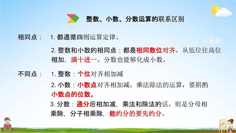 北京课改版六年级数学下册《总复习1-7 数的运算》课堂教学课件PPT第4页