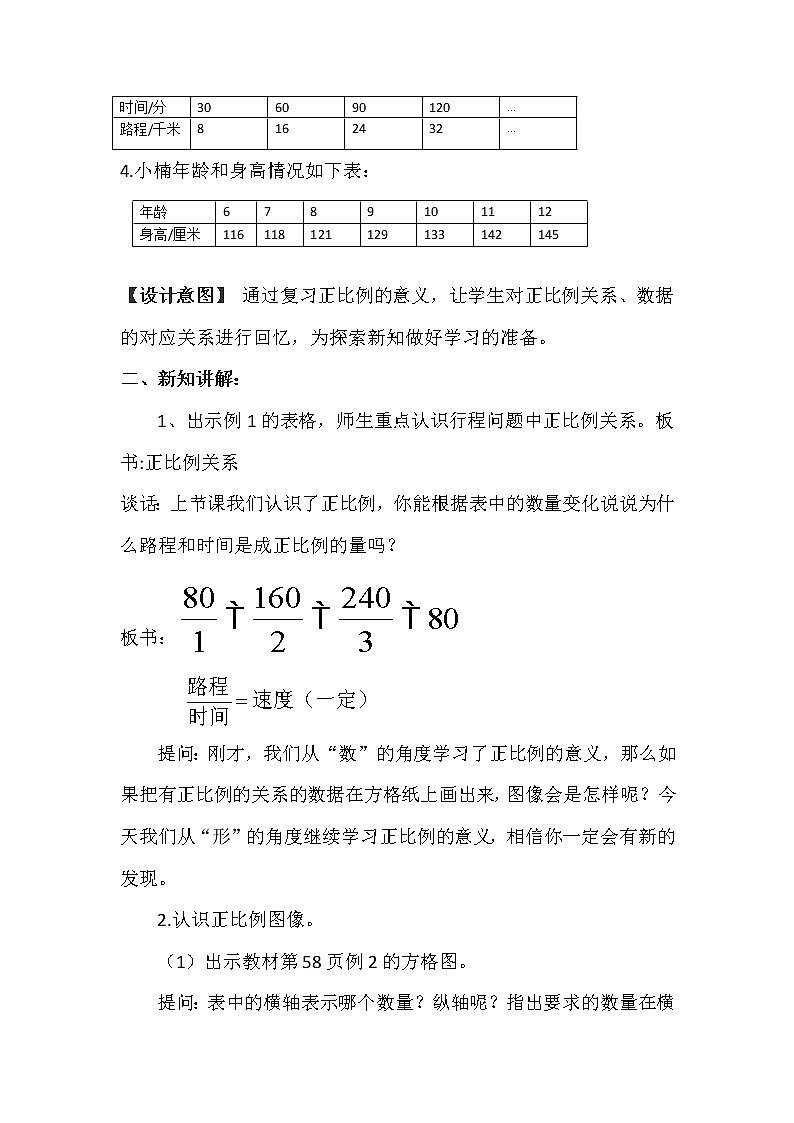 苏教版六下数学 6.2正比例图像 教案第2页
