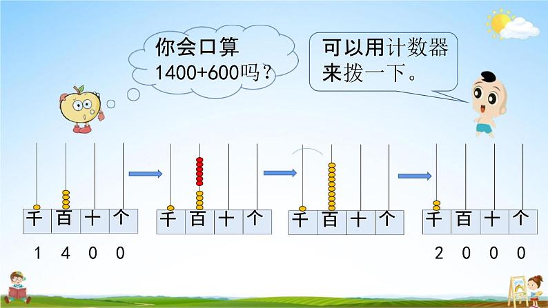 青岛版六年制数学二年级下册《2-4 整百、整千数的加减法》课堂教学课件PPT第5页