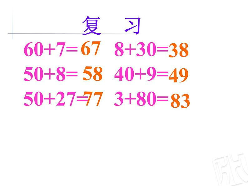 一年级下册数学课件－6.1《100以内的不进位加法》 ｜青岛版（五年制）第1页