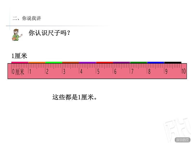 一年级下册数学课件－8.1厘米的认识  ｜青岛版（五年制）04