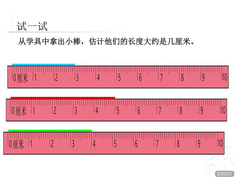 一年级下册数学课件－8.1厘米的认识  ｜青岛版（五年制）07