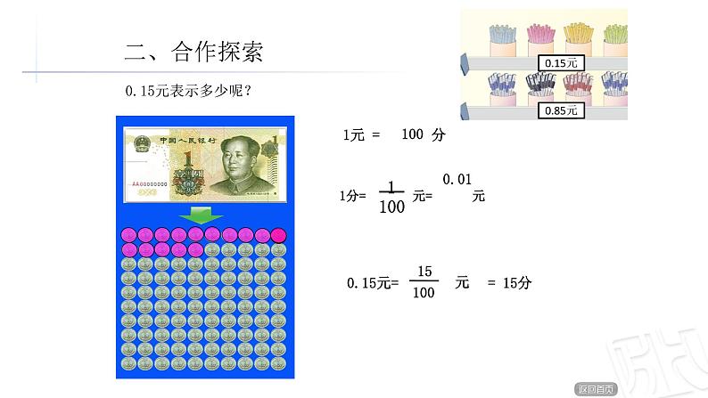 三年级下册数学课件－4.1小数初步认识 ｜青岛版（五年制）第8页