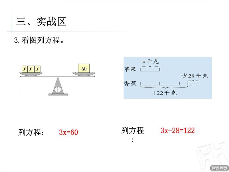 四年级下册数学课件－总复习简易方程回顾整理   ｜青岛版（五年制）07