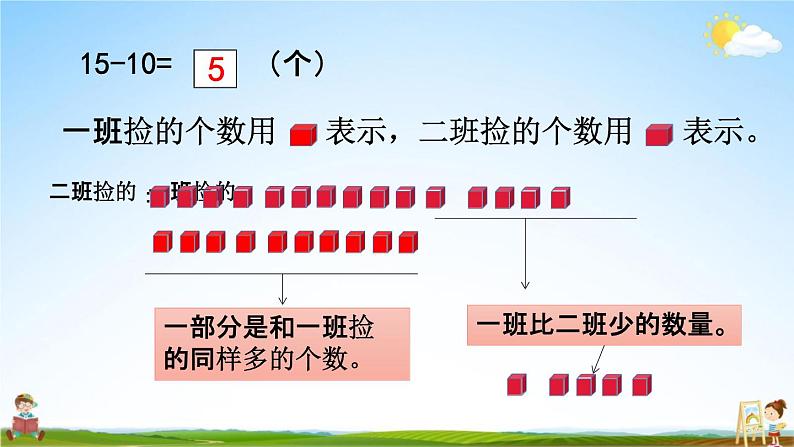 青岛版六年制数学一年级下册《5-3 两位数减一位数和两位数减整十数的不退位减法》教学课件PPT05