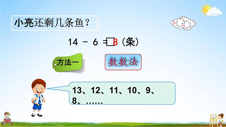 青岛版六年制数学一年级下册《1-3 十几减6、5、4、3、2》课堂教学课件PPT04