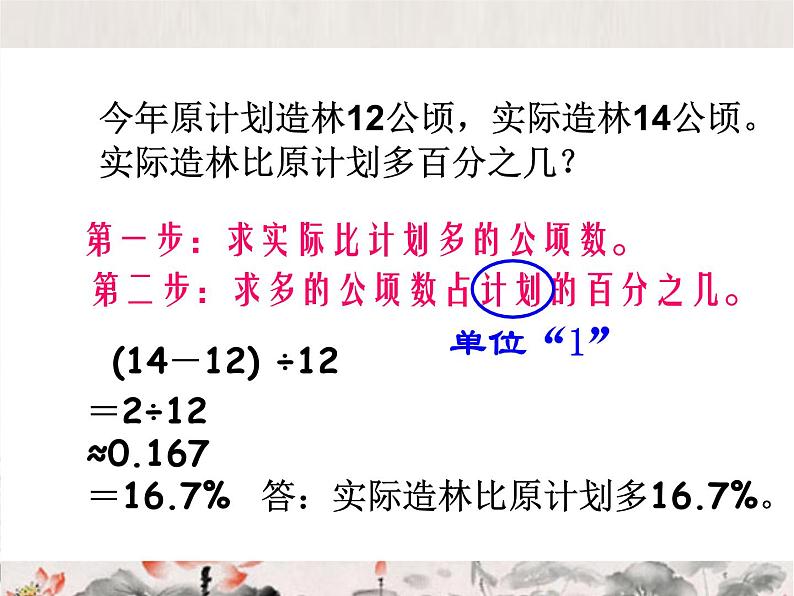 五年级下册数学课件－3.1百分数应用题1 ｜青岛版（五年制）07