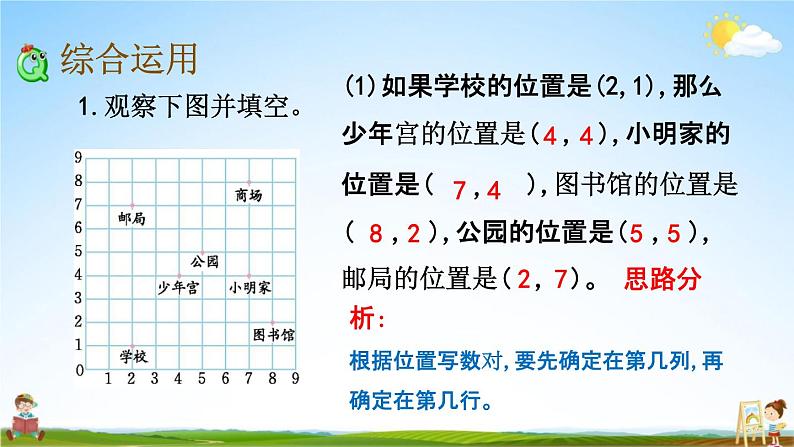 青岛版六年制数学五年级下册《8-4 方向与位置》课堂教学课件PPT第7页