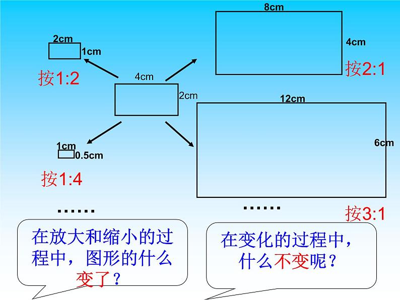 五年级下册数学课件－6.4相关链接 图形的放大和缩小 ｜青岛版（五年制）第4页