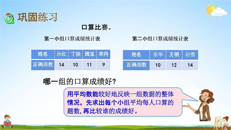 青岛版六年制数学四年级下册《9-5 平均数》课堂教学课件PPT第6页