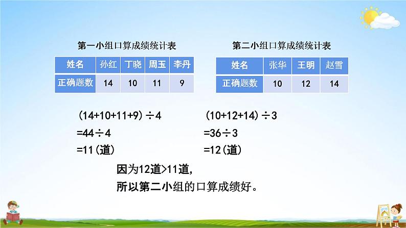 青岛版六年制数学四年级下册《9-5 平均数》课堂教学课件PPT第7页