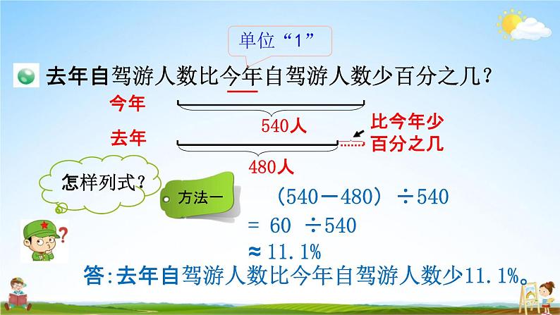 青岛版六年制数学六年级下册《1-2 求一个数比另一个数少百分之几》课堂教学课件PPT06