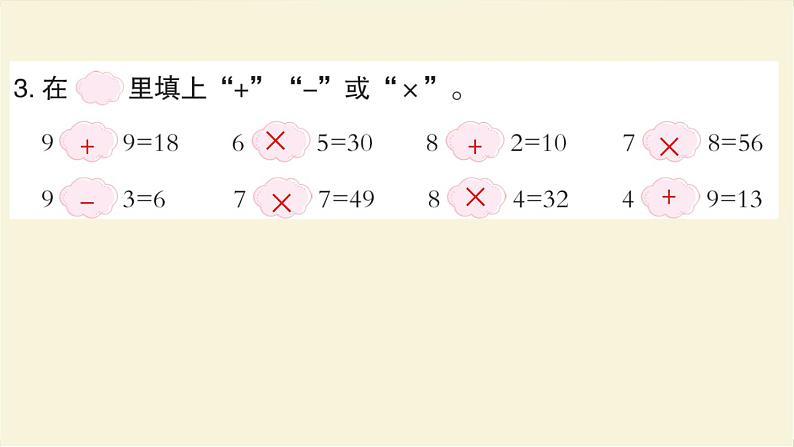 人教版二年级数学上册第6单元综合提升作业课件第5页