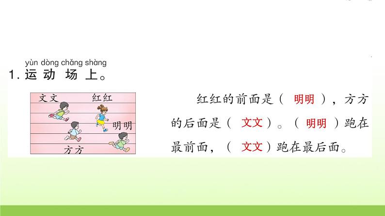 人教版一年级数学上册第2单元易错训练作业课件第2页