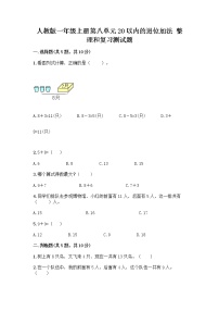 人教版一年级上册8 20以内的进位加法整理和复习精品练习