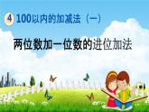青島版五年制數(shù)學(xué)一年級下冊《4-2 兩位數(shù)加一位數(shù)的進(jìn)位加法》課堂教學(xué)課件PPT